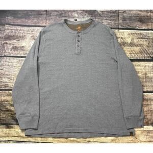 Northwest Territory Shirt Men's 4XL Thermal Henley Blue Waffle